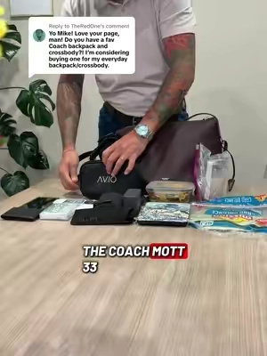 Replying to @TheRedOne I recommend the Coach Mott 33 as a crossbody bag or shoulder bag, it’s the perfect “in between” size. Not too big and not too small! #coachbags #mott33 #coachcrossbodybag #coachbag #mensbags 