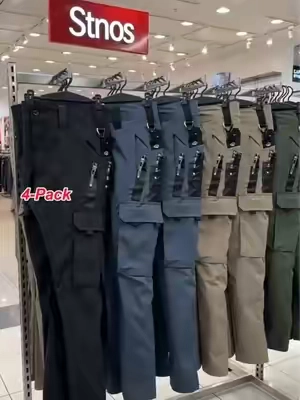 Paquete de 4 pantalones para el trabajo estilo militar #paratii #viralvideo #tiktokshop #bluecollar #construcción 