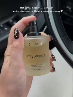 I fear I’ll be wearing this until further notice 🤍 toasted pistachio + vanilla is heavenly. #TikTokShopCreatorPicks #TikTokshopbacktoschool #DIMEBeauty #PistachioPerfume #GourmandFragrance