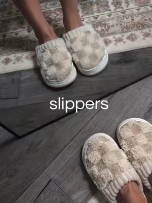 when memory foam slippers are actually supportive and cuteee! As a sahm, I wear these slippers dailyyy. @MORALANCE INC #slippers #houseshoes #memoryfoam #checkered #slippershoes 