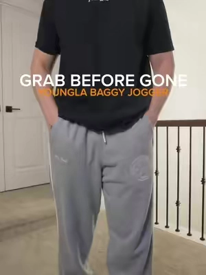 You gLA Baggy Jogger Sweatpants #youngla #Fitness #TikTokshopbacktoschool 