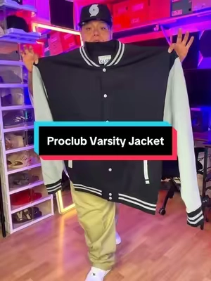 Stylish and warm varsity jacket  #varsityjacket #proclub #proclubjacket #mensjacket #TikTokshopbacktoschool 