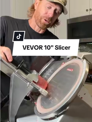 VEVOR 10" commercial meat slicer is NOW available. #meatslicer #beefjerky #lunchmeat #foodprep #deli 