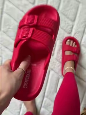 Cushionaire Adjustable Cloud Slide Sandals @Cushionaire  #cushionaire #sandals #tiktokshopcreatorpicks 