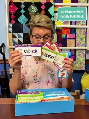 40 Phonics Word Family Build Book, Read and Rhyme Flip Book,Phonics Flash Cards, Learn to Read Phonics Games, Sight Word Flash Cards for Learning Activities,back to school #tiktokshopsummersale #TikTokshopbacktoschool #sohochic #phonics #homeschooling @Torlam 