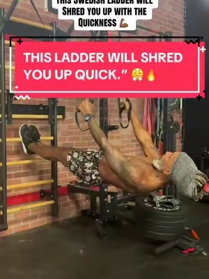 I hit about 5–6 different exercises in this video—and I’m barely scraping the surface of what you can do with this thing. Pull. Push. Hang. Hold. Stretch. Core. Legs. Upper body. Mobility. 🔥 The beauty of a Swedish Ladder is the simplicity. All you need is ONE wall, some imagination…and the courage to go through with what your imagination comes up with. 😂💪🏾 No complicated setup. Just your body, gravity, and a whole lot of ways to challenge yourself. ⚠️ Don’t let that wooden ladder fool you. This thing will humble you FAST. #SwedishLadder #WallGym #HomeGym #Calisthenics #BodyweightTraining  