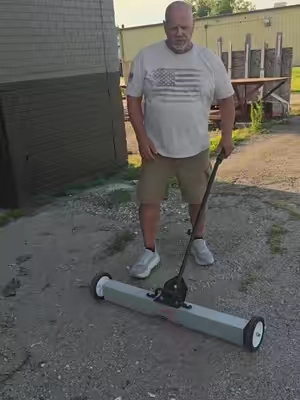 55 lb Magnet Sweeper #magnet #metal #driveway #cleanup #DIY 