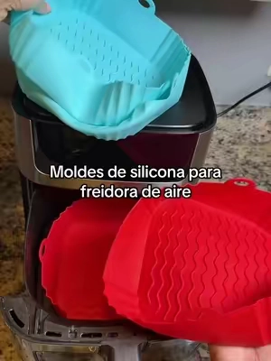 moldes de silicona para freidora de aire doble, recipientes de silicona para freidora de aire, accesorios para air fryer, recipientes reutilizables para air fryer, moldes reutilizables para freidora de aire #MoldesDeSilicona #FreidoraDeAire #AccesoriosAirFryer #RecipientesDeSilicona #AirFryer