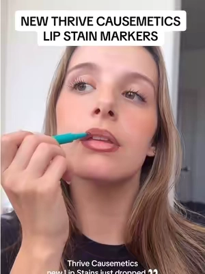 NEW @Thrive Causemetics Lip Stains Markers are here and definitely the longest lasting stain I’ve ever used💋 #thrivecausemetics #lipstain #liplinerstain #transferproof #liptint 