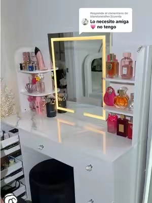 Respuesta a @blandonesther2cuenta vabity moderno con diseño de mármol perfecto para espacios pequeños 😍🤍✨1000/10 ya quedan pocas unidades #vanity #mirror #led #marmol #newstyle 
