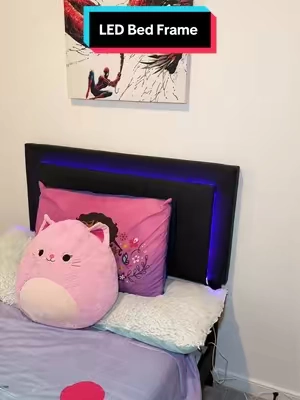 Luxury LED Bed Frame!  #hombck #tiktokshopspringglowup #beds #boysroom #tiktokshopcreatorpicks 