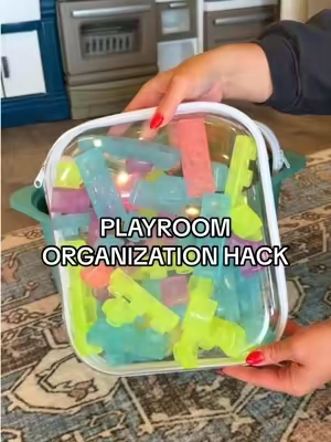 If you would like to keep your kids playroom organized, these hard shell organizers are such a mom hack! @HONITTY BAGS #playroom #playroomorganization #organizationhacks #momhacks #kidsplayroom 