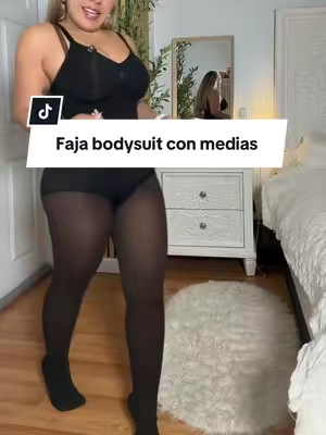 Faja bodysuit con medias pantyhose @SHAPELLX #pantyhose #shapewear #TikTokshopbacktoschool #sohochic #shapellx 