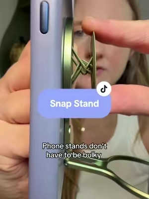 This is a Phone stand that you can use vertically, which is great for someone who is addicted to TikTok like me #phonestand #phonegrip #phoneaccessories #phonegadget #techfinds @Ohsnap Official 
