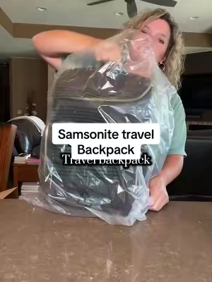 Samsonite made us an affordable travel backpack with perfect pockets and it’s beautiful. #traveltips #travelbackpack #backpack #samsonite #TikTokshopbacktoschool 