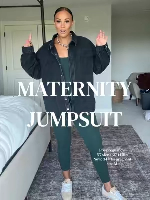 @Momanda.Official buttery soft jumpsuit that’s great for maternity but will also work post partum! #maternityfashion #maternityjumpsuit #bumpfriendly #bumpstyle #pregnantlife 