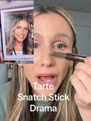 ppl are weird. snatch stick be snatchinggg ty for the pr @tarte cosmetics!! using shade light-medium here! 🤎💜 #tartecosmetics #tartesnatchstick #snatchstick #contourtutorial #nosecontour 