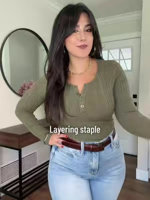 A soft ribbed long sleeve that works just as well on its own as it does layered under a jacket. The full length fit, functional buttons, and classic shape make it an easy everyday basic. It comes in so many colors, and I’m wearing a medium for reference. linked in my post 🛍️ @PrettyGarden #tiktokshopcreatorpicks #tiktokshopfinds #TikTokshopbacktoschool #TikTokShopFashion #everydaystyle