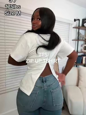 Fitted zip up tshirt is so unique & cute #fittedtshirt 