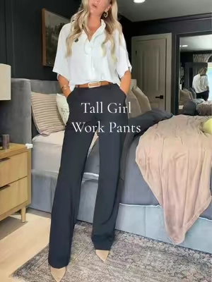 I’m 5’9, 140lbs wearing the xsmall ultra tall with heels. I think I could have been fine in small xtall too. #halara #workpants #tallgirlfriendly 