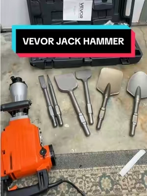 VEVOR 2200watt Jack Hammer with six attachments  #jackhammer #concrete #demolition #TikTokshopbacktoschool #construction