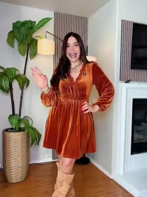 #velvetdress #thanksgivingoutfit #falldresses #TikTokshopbacktoschool @Florboom 