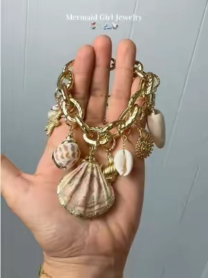 La pulsera más linda inspirada en tesoros del mar 🧜🏻‍♀️🫧🌊🐚 #bracelet #mermaid #finejewellery #TikTokshopbacktoschool #joyeria 