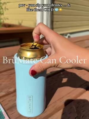 Actually upset I didn’t have this before now 😭😂 16 oz cans, 12 oz cans + a little ice pack to keep them cold, OR use it as a regular tumbler?! One cup for basically everything I drink 🙌🧊 #Brumate #CanCooler #Tumbler #CupTok #Drinkware    