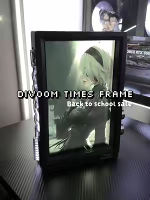 The ultimate setup upgrade ✨ Customize the Divoom Times Frame with pixel art, animations, clocks & more! Normally around $200, but starting August 20th it’s $153.99 after coupon! 👀 @Divoom #divoom #TikTokshopbacktoschool #GamingSetup #blackandwhitesetup #desksetup 