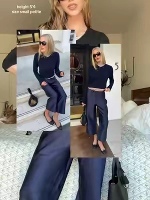 absolutely nothing beats these satin pants @April Seven Studio #satinpants #silkpants #therow #chicpants #chicsatinpants 
