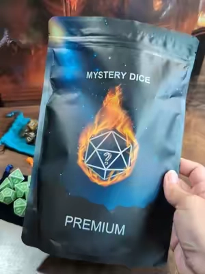 Mystery Dice for your ttrpg like dungeons and dragons. It's perfect for the dice goblin. #dungeonsanddragons #ttrpg #dnd 