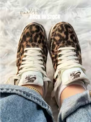 FINALLY… back in stock RAWR 🐆 #womenshoes #nikecheetah #af1 #flykicks #cheetahshoes 