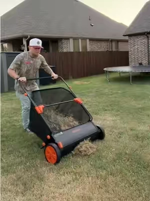 The lawnsweeper is a must have… #lawncare #yardwork #homehacks #vevor #tiktokshopcreatorpicks 