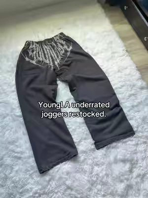 Dark wave joggers just restocked by youngla in all sizes #baggy #sweats #camo #youngla #restock  