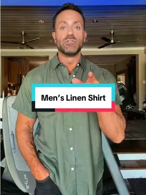 The Men’s Linen Short Sleeve Shirt has that lightweight, breathable feel that’s perfect for warm weather, vacations, beach days, date nights, or casual weekends. Pair it with shorts for a relaxed look or dress it up with chinos for dinner. A simple summer shirt that can handle just about any occasion. #linenshirt #mensshirt #mensstyle #mensfashion #buttonupshirt 