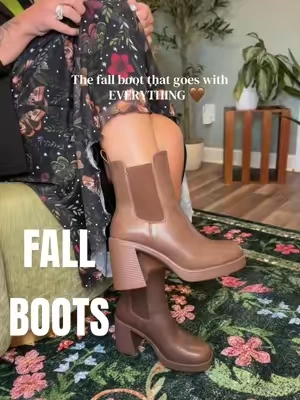 A chunky platform + square toe?! 🤎 These are about to be on repeat all fall. #fallboots #womensboots #chelseaboots #fallstyle #tiktokshopcreatorpicks  