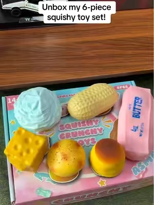 BPA FREE NON-TOXICThis is a new 6-piece set from the Crunchy Squishy series#CrunchySquishy #New6PieceSet #StressRelief #SensoryToys #SquishyCollector