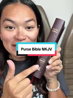 I love having a Bible in my purse at all times to read whenever and wherever!  #minibible #pursebible #compactbible #nkjvbible #TiktokBackToSchool  