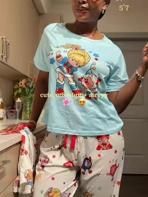 soo cute and nostalgic 😍🌸🫧 #pajamas #pajamaset #sleepwear 