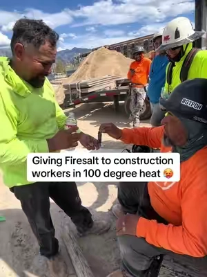 The new green apple energy is a game changer!! 🍏⚡️#drinkfiresalt #fyp #hydration #construction 
