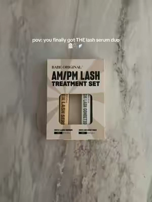the only lash serum i swear by 🪽 #babelash #longlashes #lashserum #eyelashes #backtoschool babe lash treatment set am pm lash transformation