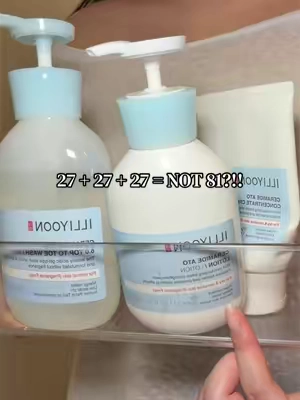 a gentle wash, lightweight lotion, and barrier cream for dry, sensitive skin ALL in one bundle and somehow the math is not mathing… #illiyoon #Illiyoon1LTrio #sensitiveskin #eczemasafe #TikTokshopbacktoschool @ILLIYOON US 