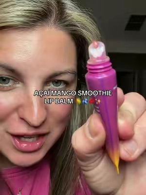 Açaí Mango Smoothie hydrating lip balm!?!? #TikTokshopbacktoschool #backtoschool 