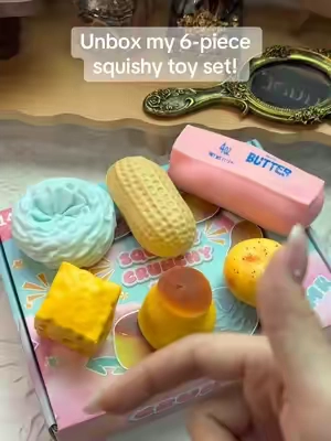 BPA FREE NON-TOXICThis is a new 6-piece set from the Crunchy Squishy series#CrunchySquishy #New6PieceSet #StressRelief #SensoryToys #SquishyCollector