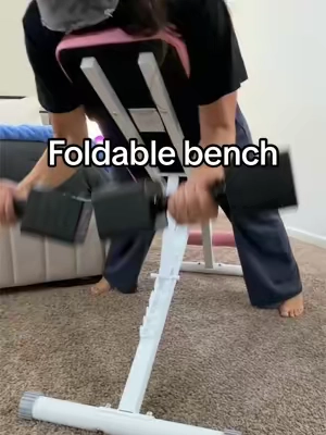 Replying to @Marcus D I love how much I can do with this bench without needing a huge home gym setup 💪💕 It adjusts for different exercises, supports up to 660 lbs, works for everything from upper body to core and lower body, and folds flat when I’m finished. Plus, the pink is just too cute for my workout 🎀@OPPSDECOR   #foldableworkoutbench #upperbodyworkout #homegymsetup #adjustableweightbench #tiktokshopfinds 