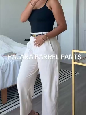 Halara’s new barrel pants are soooo comfy ! @Halara_official #halara #halarapants #barrelpants #halaralistens 