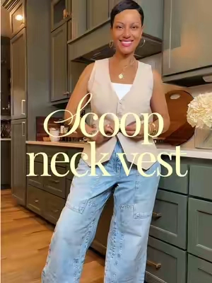 Scoop Neck Vest 🩷 #vest #scoopneck #veststyle #fashionfinds #TikTokFashion @Imily Bela Living 