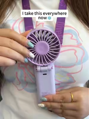 Take this everywhere-work, travel, even walking in the heat 🌞 to keep you cool no matter the weather! #diveblues #portablefan #staycool #summerwins #tiktokdealsforyoudays 