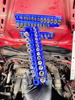 Stop wasting time looking for lost sockets! 🧰 Stop losing your 10mm's! Free shipping today on the ultimate socket organizer! I've lost count of how many 10mm sockets I've lost. But last time? Even the online order vanished into the Bermuda Triangle! The most satisfying upgrade for your toolbox! 🔧 No more messy sockets ruined your workday! ⚡ This magnetic socket holder is a total game changer! 🧲  Keep 143 sockets perfectly organized in seconds! 🔥 Magnetic Socket Organizer, 6 Piece Socket Holder Kit, 1/2-inch, 3/8-inch, 1/4-inch Drive, Holds 143 SAE&Metric Sockets, Red & Blue, Professional Quality Tools Organizer Hardware Heavy Duty #tooltok  #GarageGoals  #mechaniclife  #MustHaveTools  #DIYHack   