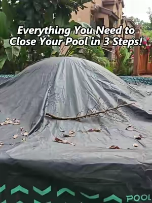 Everything you need to close your pool in 3 simple steps！ Capsule in. Pillow up. Cover on. Less stress now, better protection all winter, and an easier pool opening next spring. This is the winter closing setup every pool owner needs! #poolhacker #poolclosing #TikTokshopbacktoschool #poolcover #poolpillow